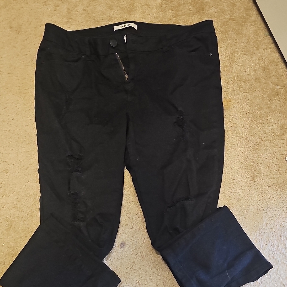 Refuge Black Skinny Jeans